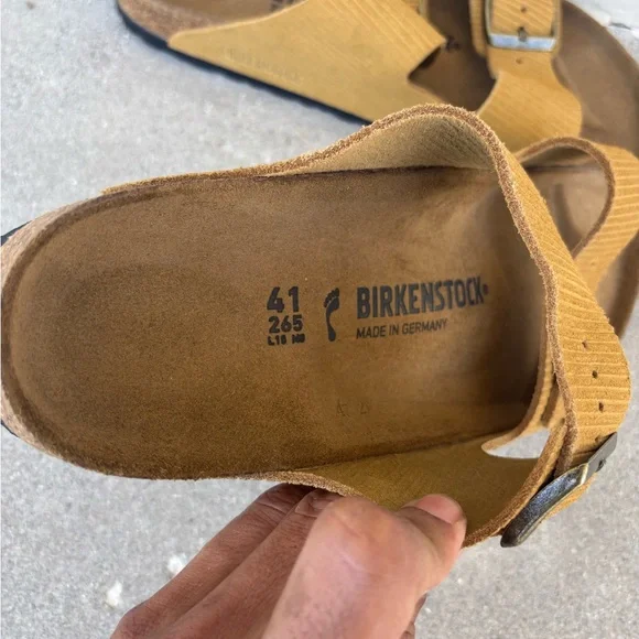 Tan and brown Birkenstock Arizona sandals - Picture 4 of 6